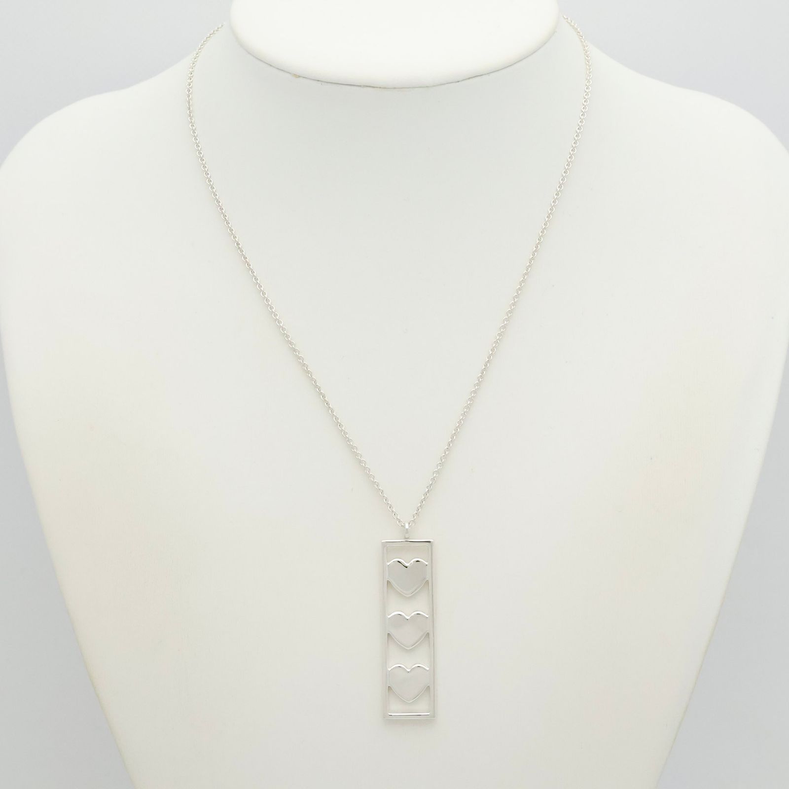 美品】ティファニー TIFFANY&Co. トリプル ハート バンド プレート 