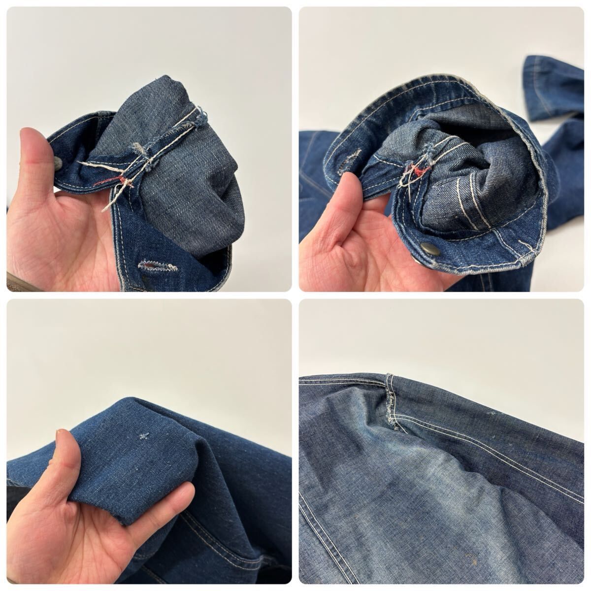 40s 希少 良品 Vintage WWⅡ 2 POCKET DENIM COVERALL 大戦 月桂樹