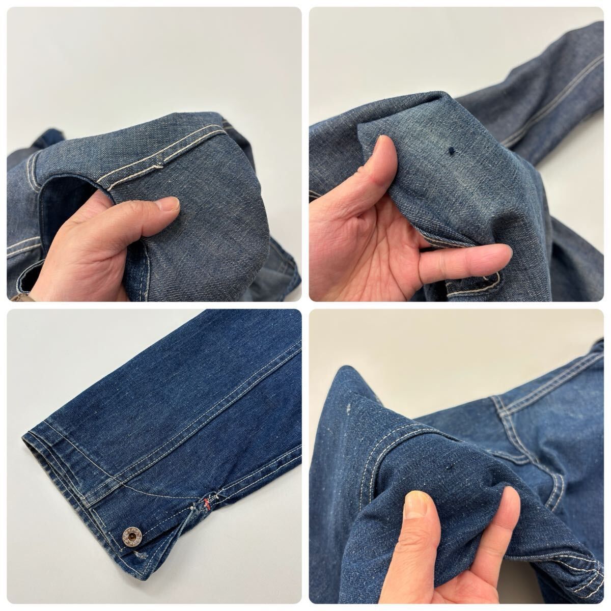 40s 希少 良品 Vintage WWⅡ 2 POCKET DENIM COVERALL 大戦 月桂樹