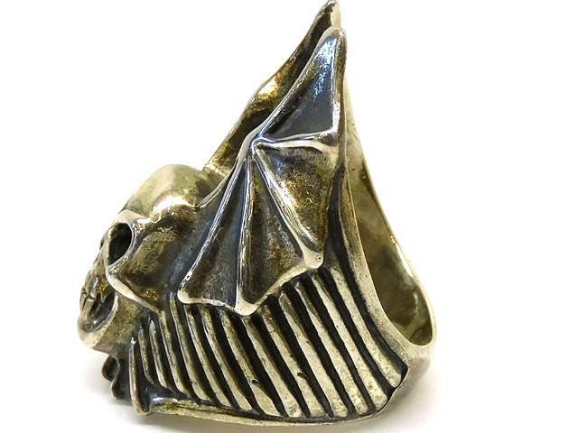 3F 3 ノーブランド ☆ シルバー 925 スカル コウモリ リング 指輪 19号