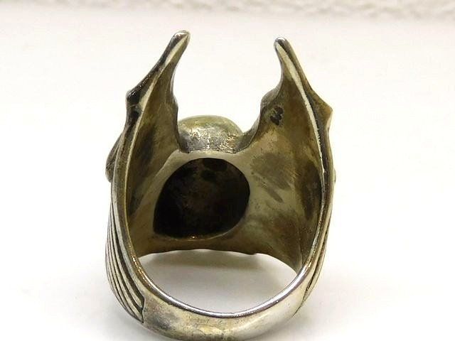 3F 3 ノーブランド ☆ シルバー 925 スカル コウモリ リング 指輪 19号