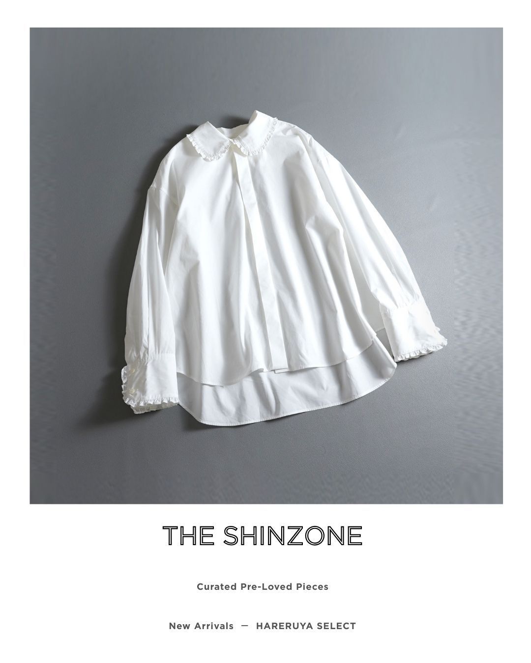 143t*美品 THE SHINZONE ザシンゾーン コットン フリルカラー ブラウス
