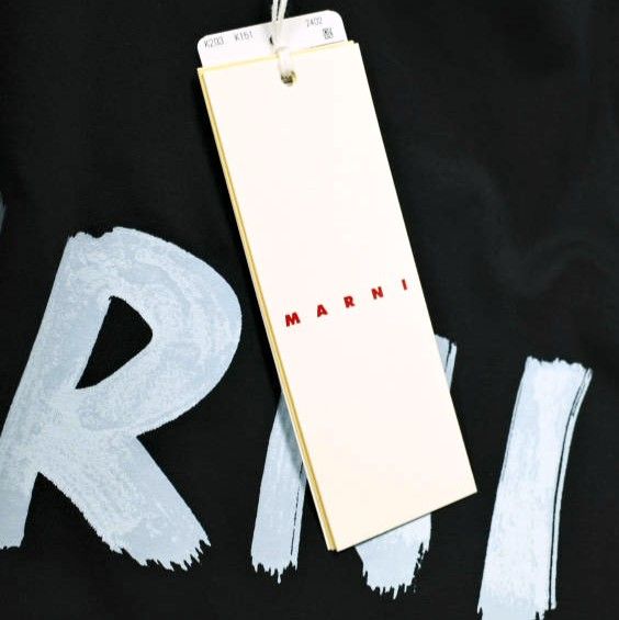 新品 MARNI マルニ 24AW ORGANIC COTTON JERSEY PAINT LOGO L/S TEE