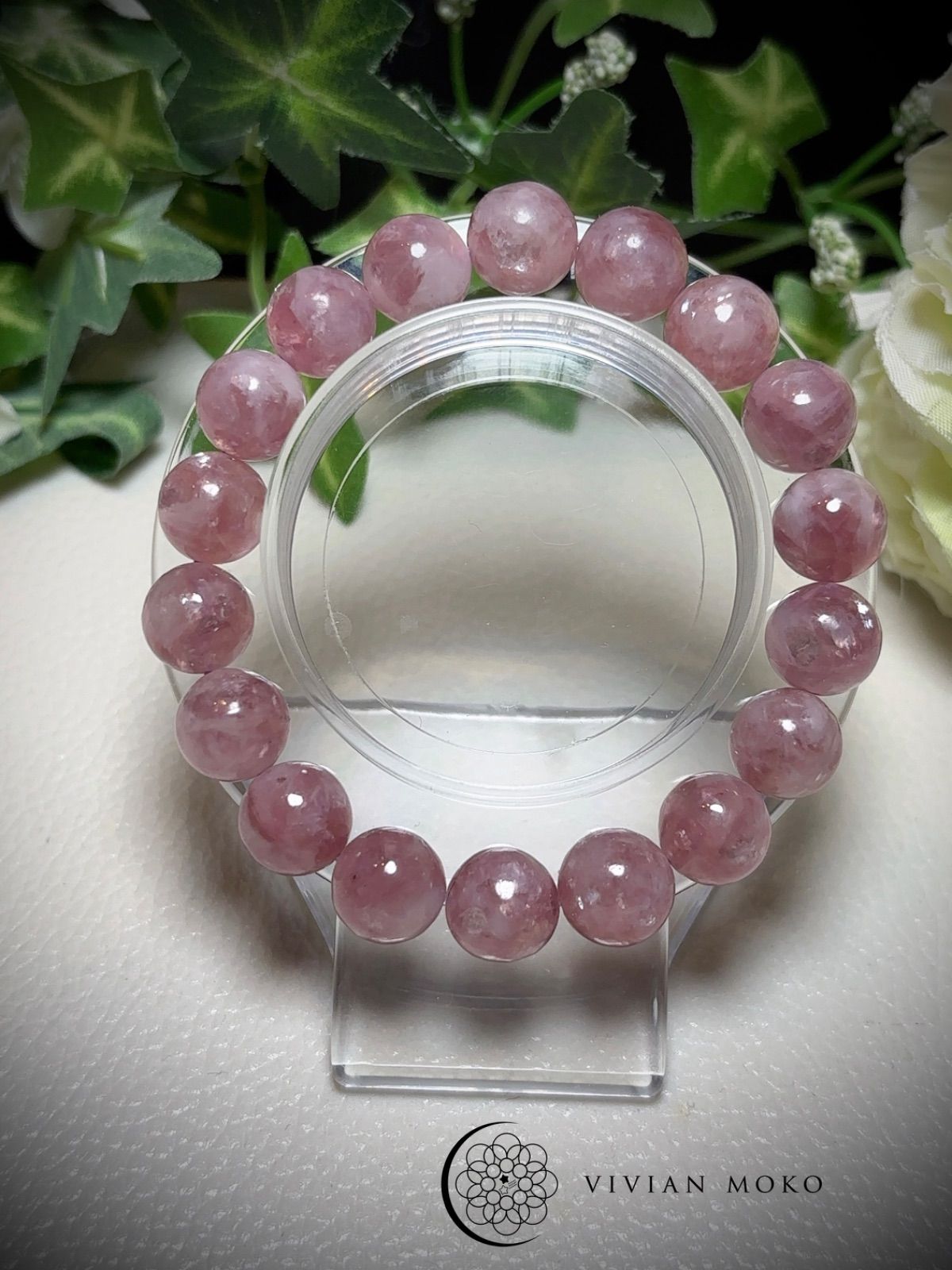 💎天然石✨️ 大玉❗️高品質✨️可愛い ピンクマイカ ブレスレット
