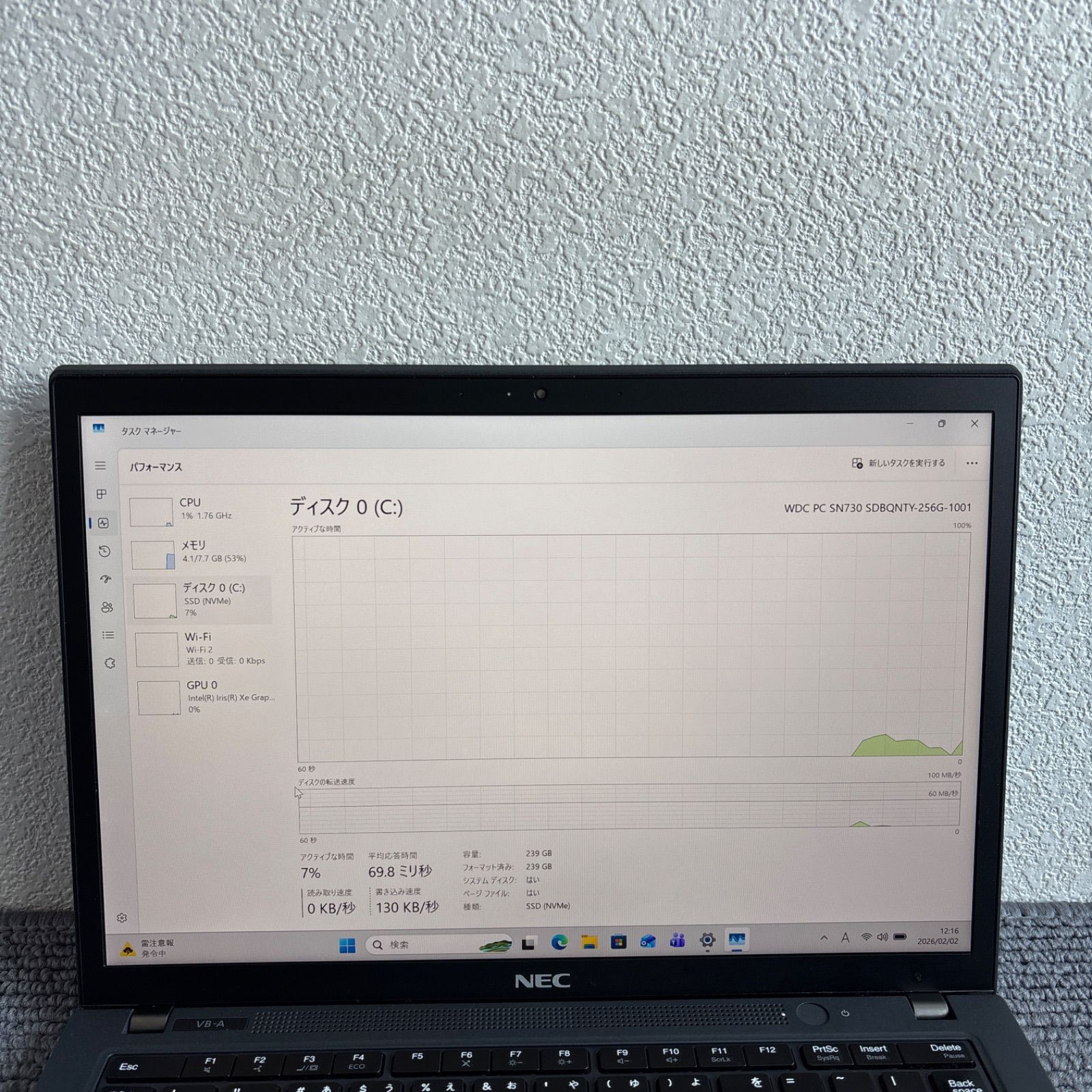 NEC versapro VB-A i5-1135G7 メモリ8GB SSD 256GB AC付き Win11