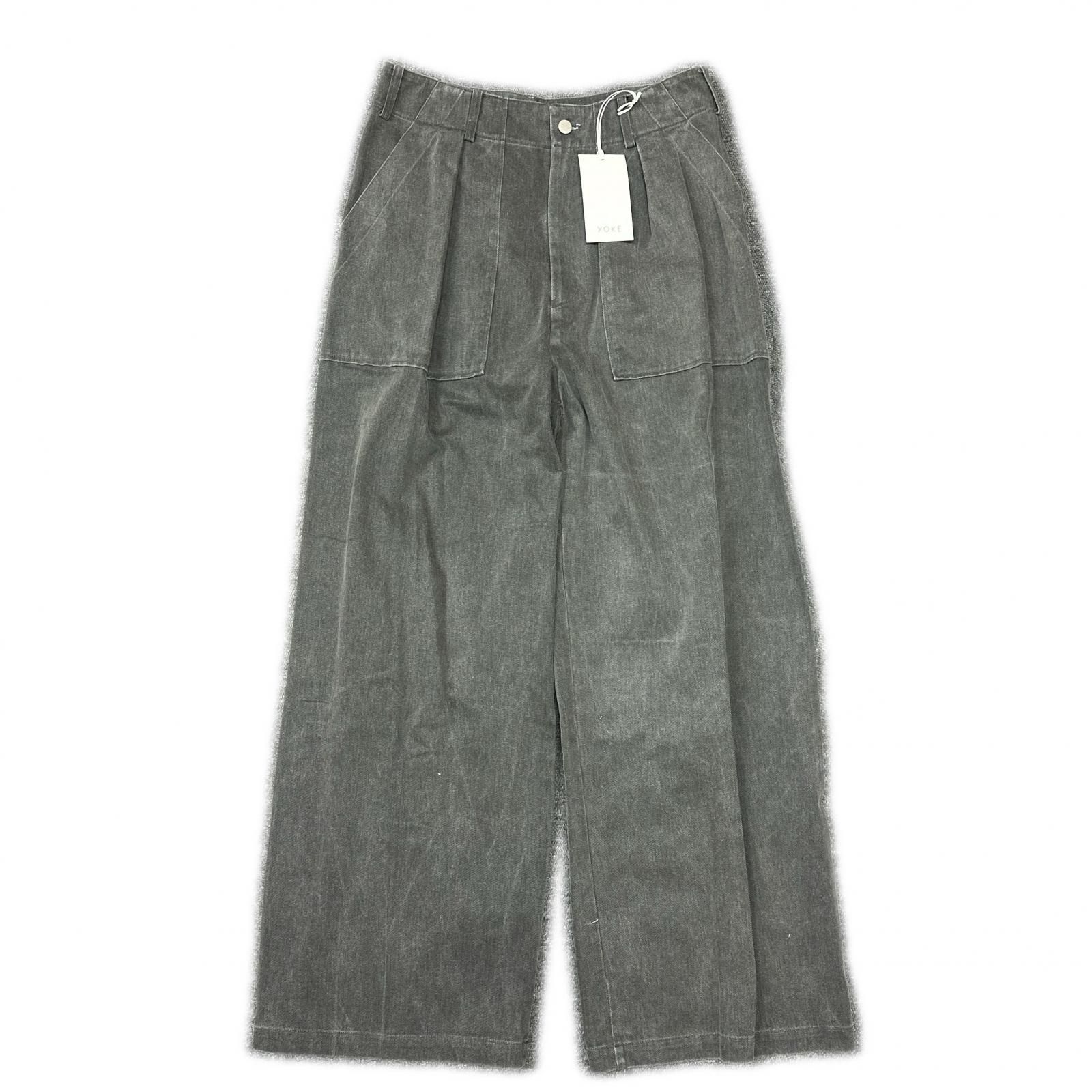 参考上代46200円 未使用 YOKE 25SS COTTON 1TUCK WIDE-LEG BAKER PANTS 
