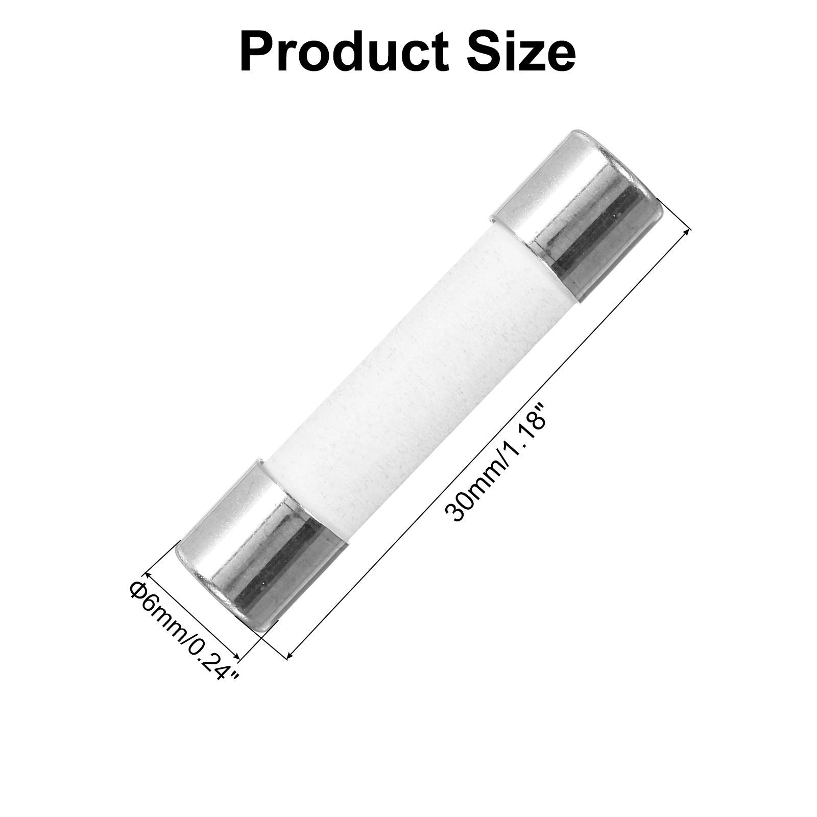 uxcell 10個6x30mmセラミックヒューズ250VスローブローセラミックヒューズミニチュアヒューズLCDテレビ用（T6.3A） - メルカリ 1 個 2010X38 セラミック時間遅延ヒューズ 20A250V