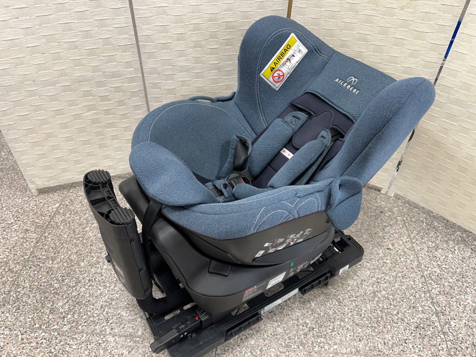 ☆美品 AILEBEBE エールベベ クルット4 Oui ISOFIX BF893 デニムブルー