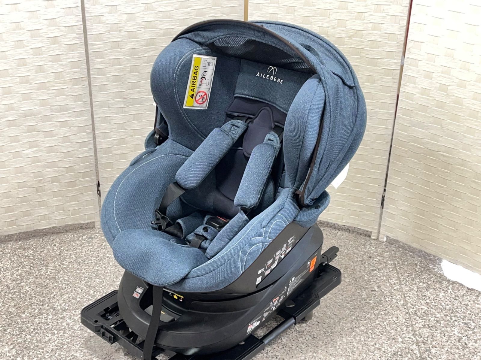 ☆美品 AILEBEBE エールベベ クルット4 Oui ISOFIX BF893 デニムブルー