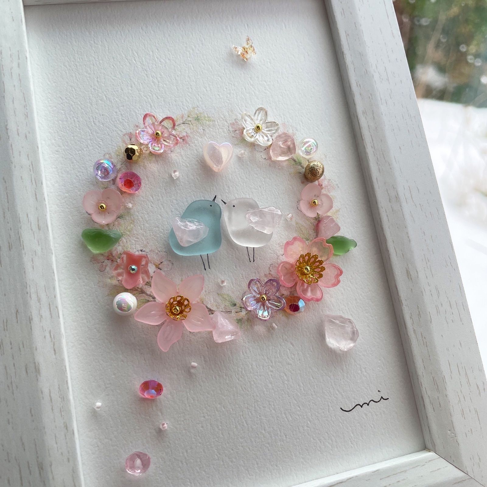 シーグラスアート 春が待ち遠しい♡ - メルカリ