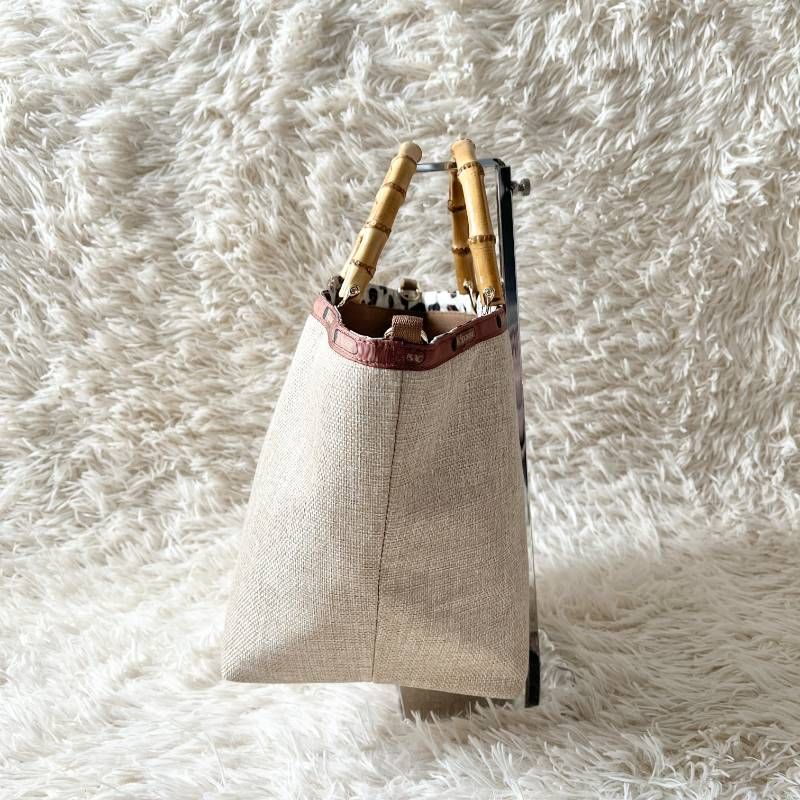 LeSportsac レスポートサック ラフィアトートバッグ バンブー 舟形