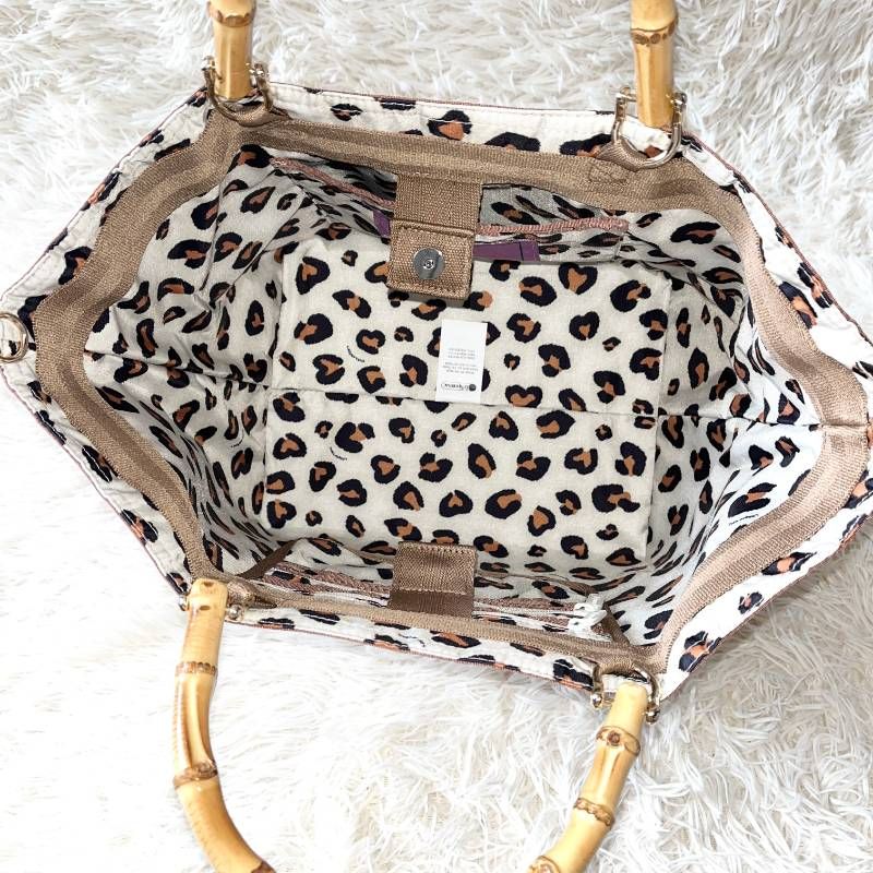 LeSportsac レスポートサック ラフィアトートバッグ バンブー 舟形