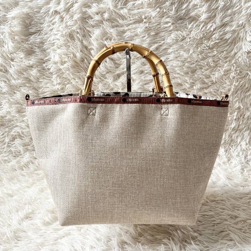 LeSportsac レスポートサック ラフィアトートバッグ バンブー 舟形