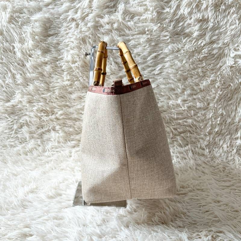 美品 LeSportsac レスポ 2way トートバッグ バンブー ラフィア LeSportsac レスポートサック ラフィアトートバッグ バンブー 舟形