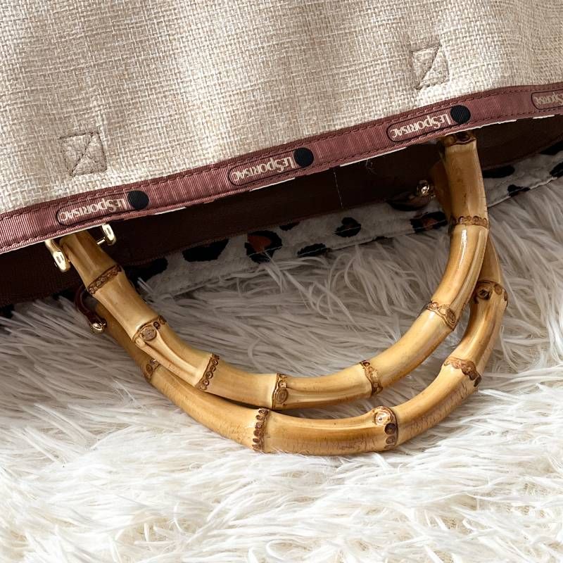 LeSportsac レスポートサック ラフィアトートバッグ バンブー 舟形