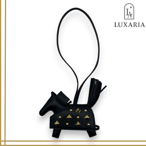 エルメス ロデオチャーム ロベオロック PM ノワール ゴールド金具 K