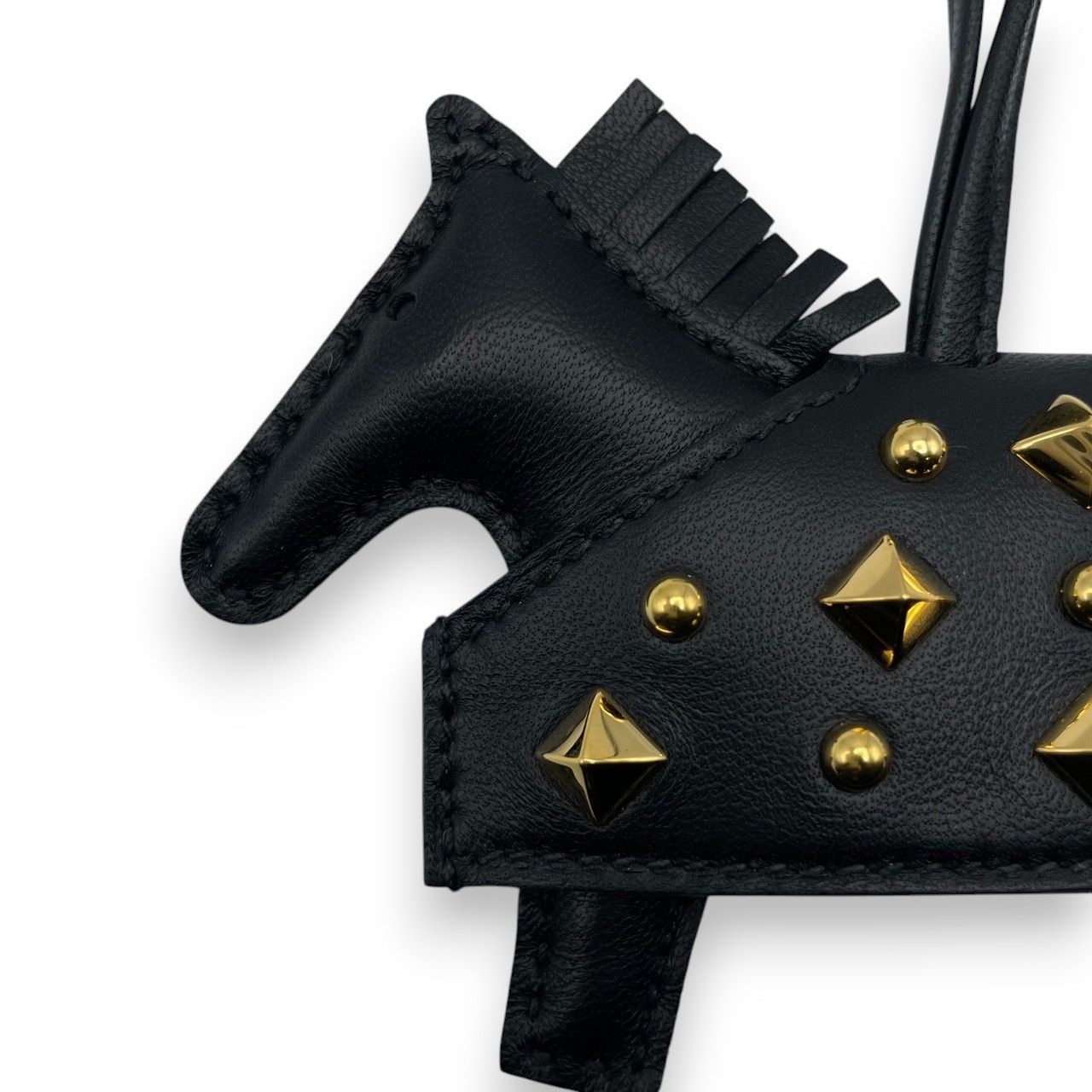 エルメス ロデオチャーム ロベオロック PM ノワール ゴールド金具 K