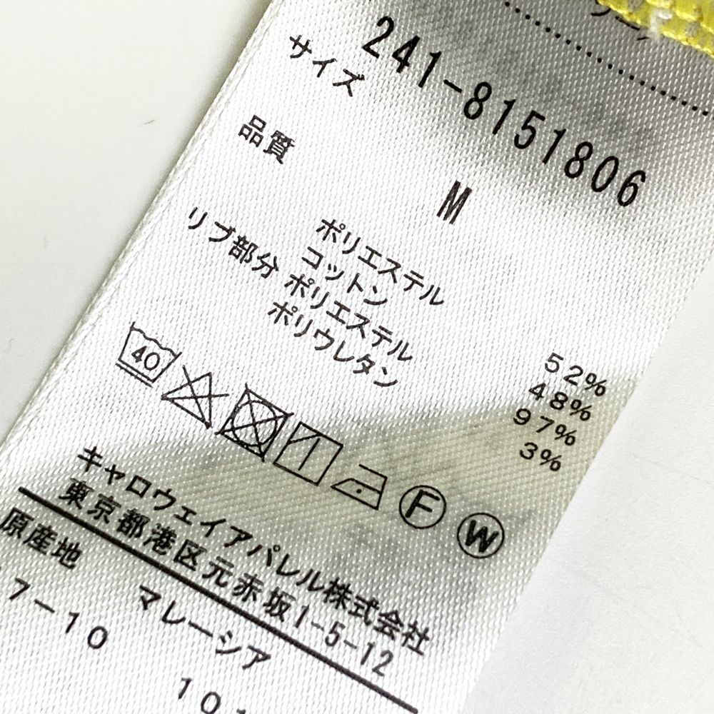 サイズ：M CALLAWAY キャロウェイ 半袖ポロシャツ イエロー系