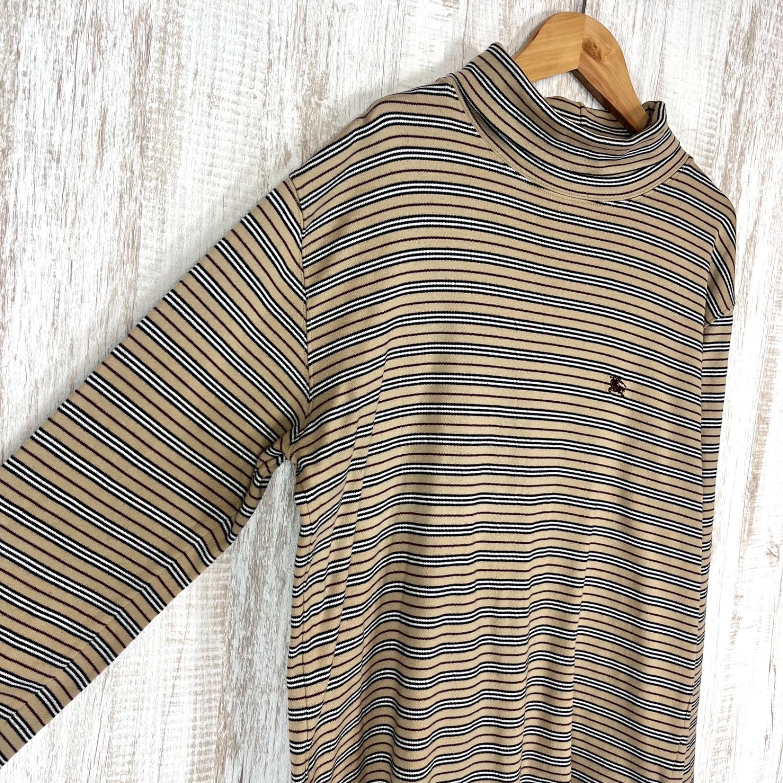 Burberry バーバリー　トップス　長袖　ボーダー　ブラック BURBERRY BLACK LABEL バーバリーブラックレーベル ボーダー 総柄