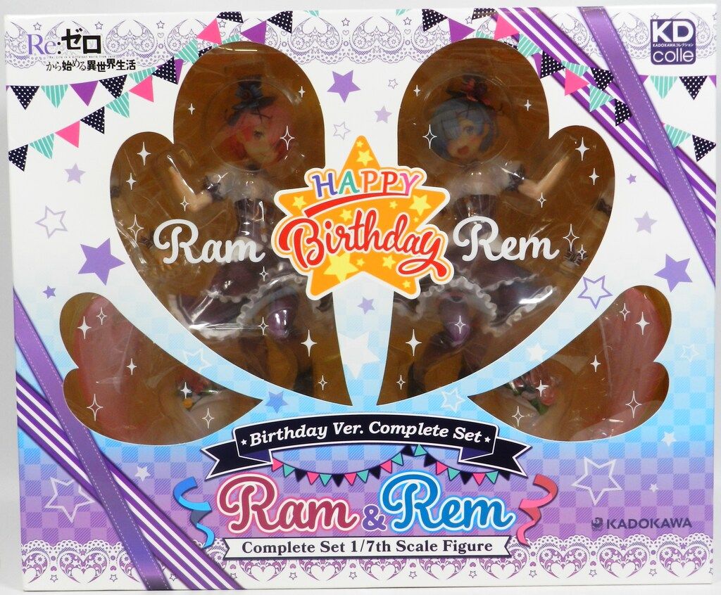 카도카와 KDColle Re:Zero 스타팅 라이프 인 어나더 월드 램 앤 렘 생일 페스티벌 오버 컴플리트 세트