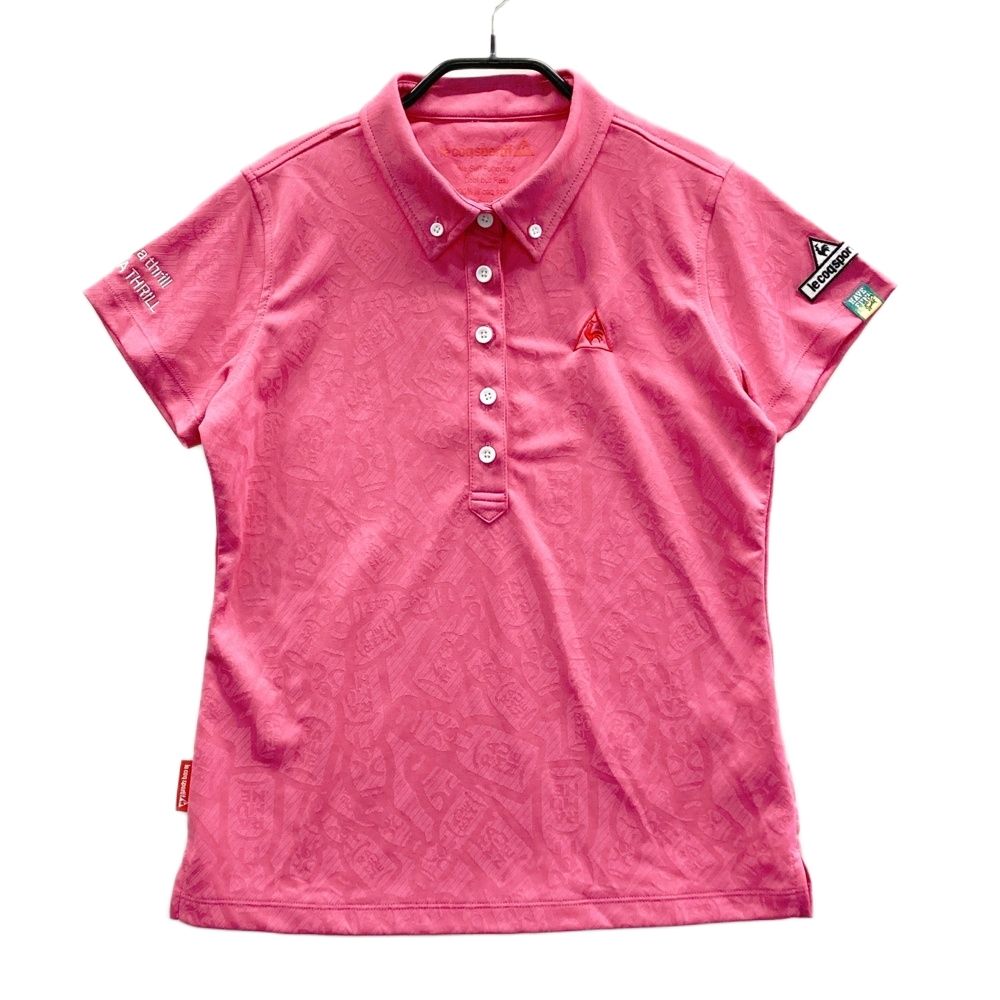 サイズ：M LE COQ GOLF ルコックゴルフ 半袖ポロシャツ ボタンダウン