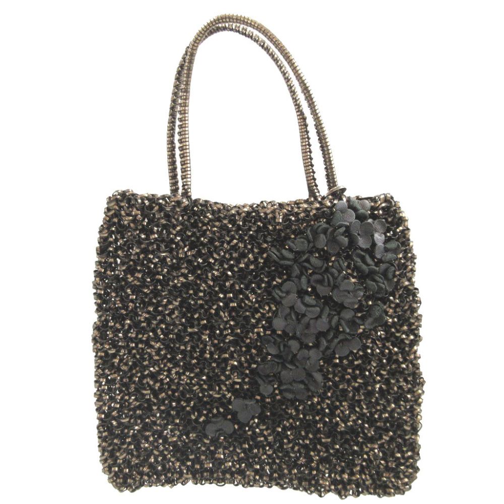 美品 アンテプリマ ワイヤー PVC レザー ブラック 黒 トートバッグ