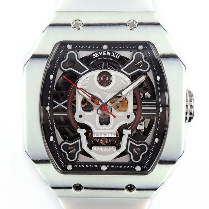 セブン・トゥエルブ SEVEN XII 腕時計 裏スケ 夜光インデックス 夜光針