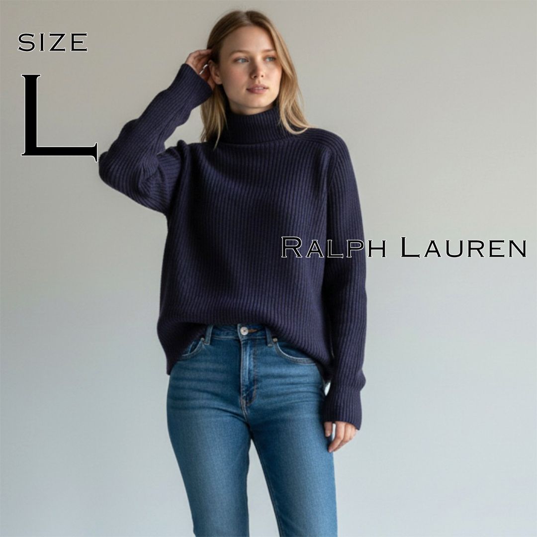 美品】Ralph Laurenラルフローレン 90s コットン製タートルネック