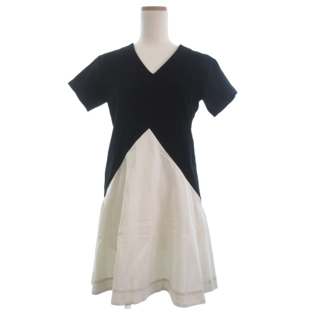 ヨーコチャン YOKO CHAN ワンピース バイカラー 半袖 YCD-115-164 ミニ