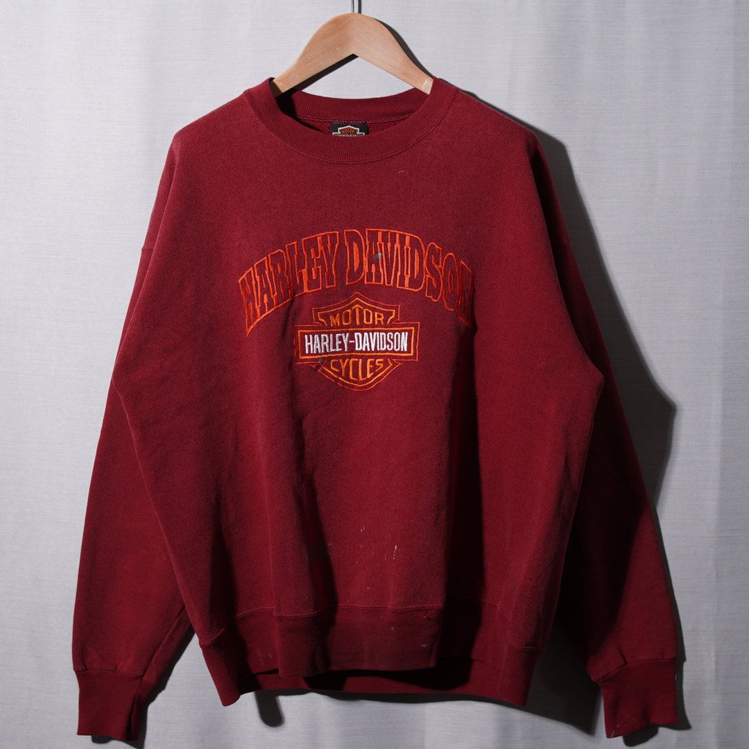 90s USA製 ハーレーダビッドソン Harley Davidson スウェット L エンジ