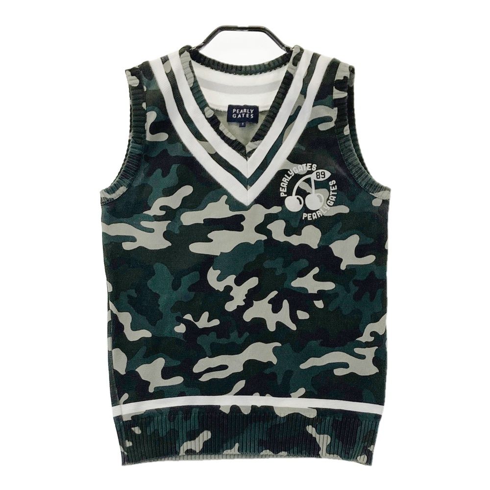 サイズ：1 PEARLY GATES パーリーゲイツ Vネック ニットベスト