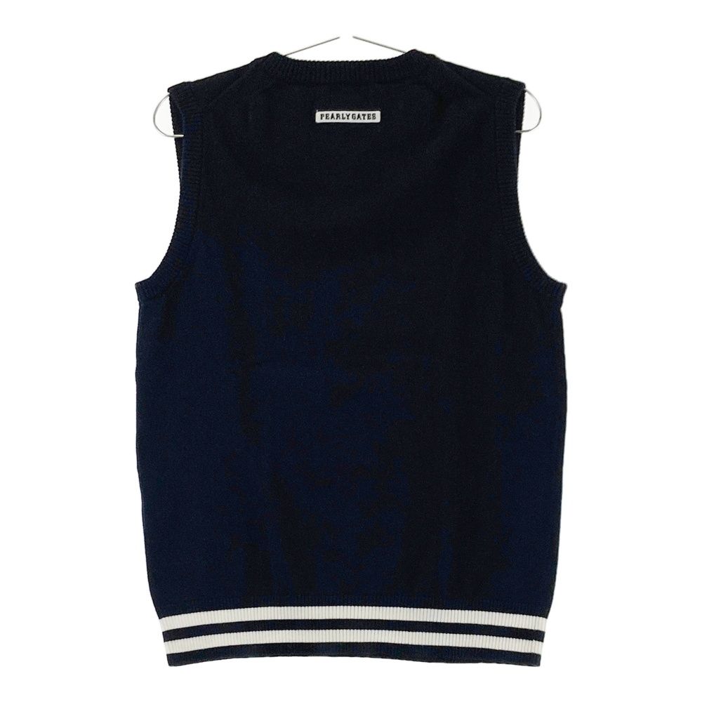 サイズ：4 PEARLY GATES パーリーゲイツ カシミヤ混 Vネック ニット
