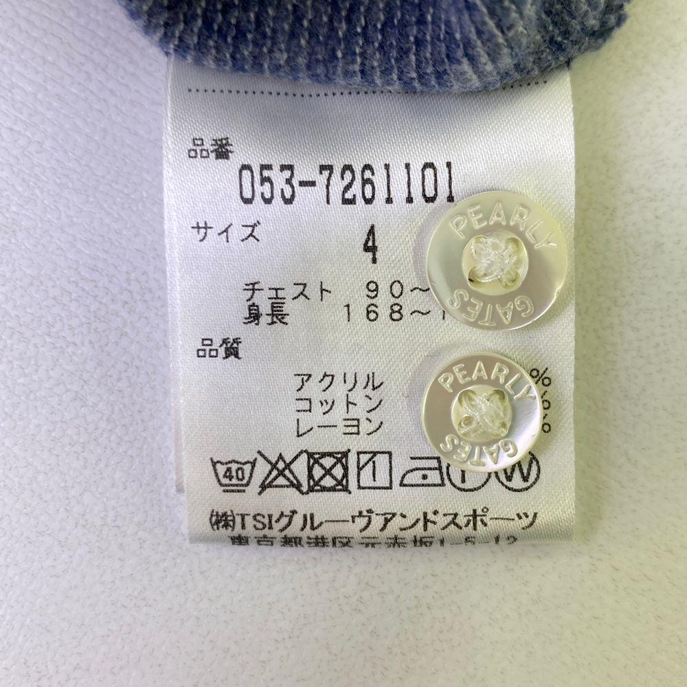 サイズ：4 PEARLY GATES パーリーゲイツ 長袖ポロシャツ ボタンダウン