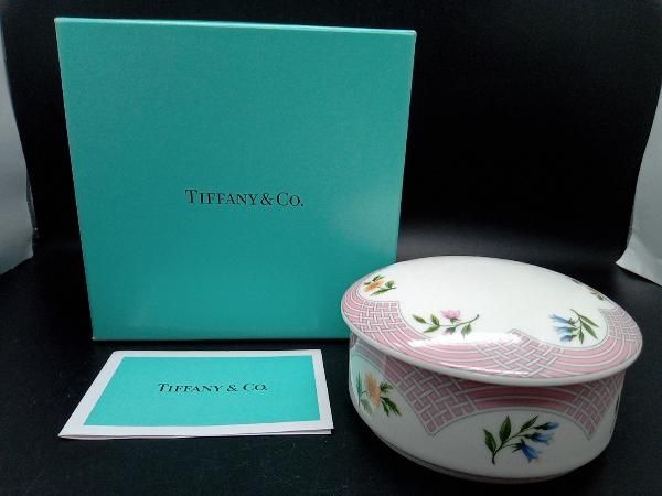 TIFFANY＆Co. ティファニーブーケ フタ付き小物入れ ピンク 花柄 箱付