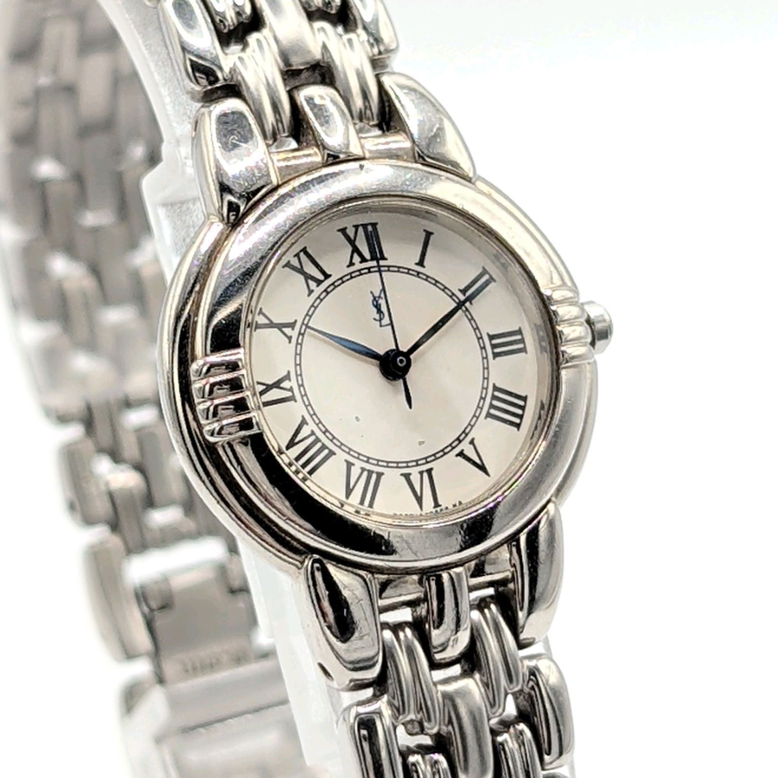 Yves Saint Laurent 5431-F45979 Watch QZ Ladies Silver Round Y2K