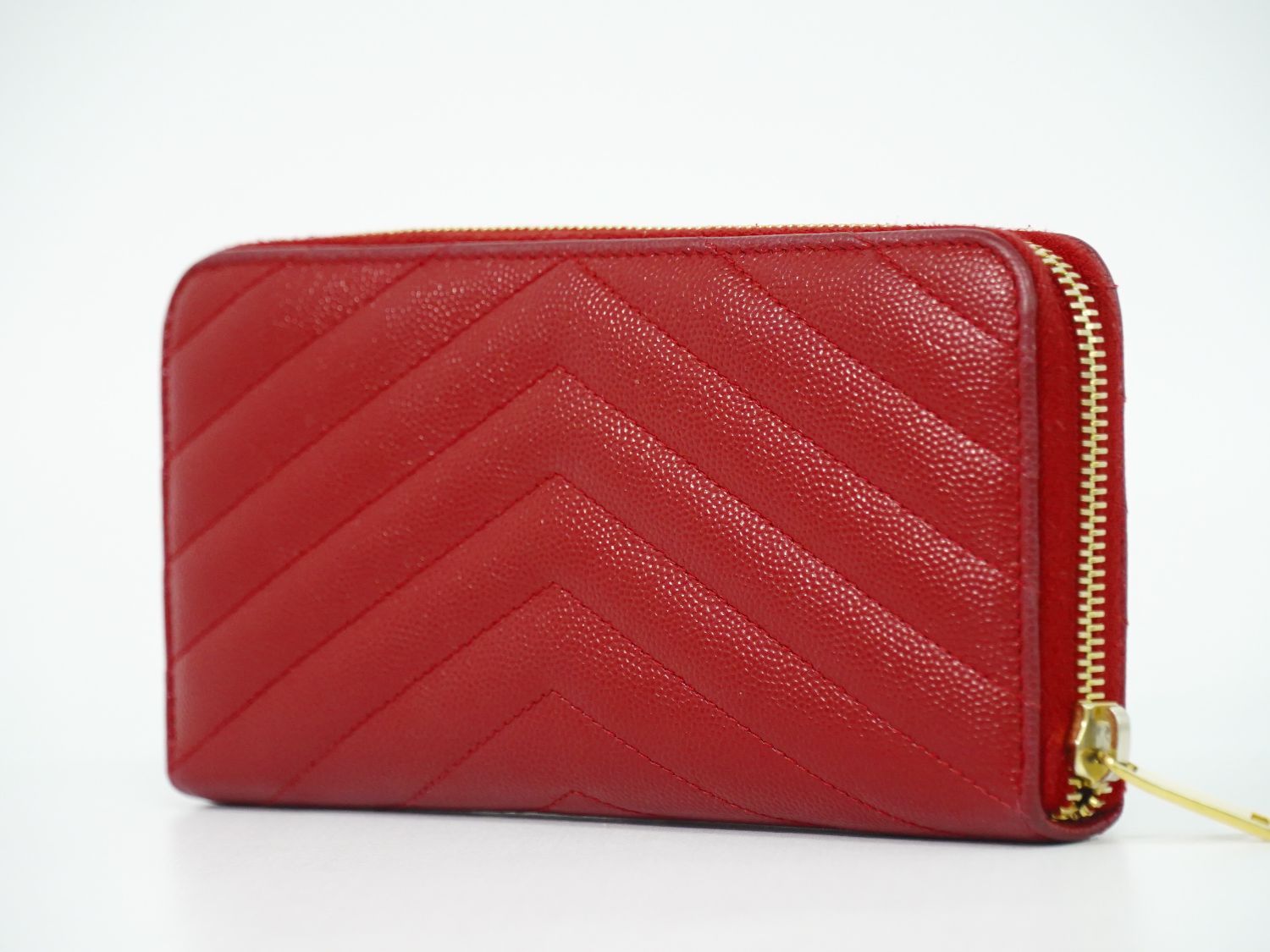 本物 サンローラン SAINT LAURENT YSL ロゴ カサンドラ キャビアスキン