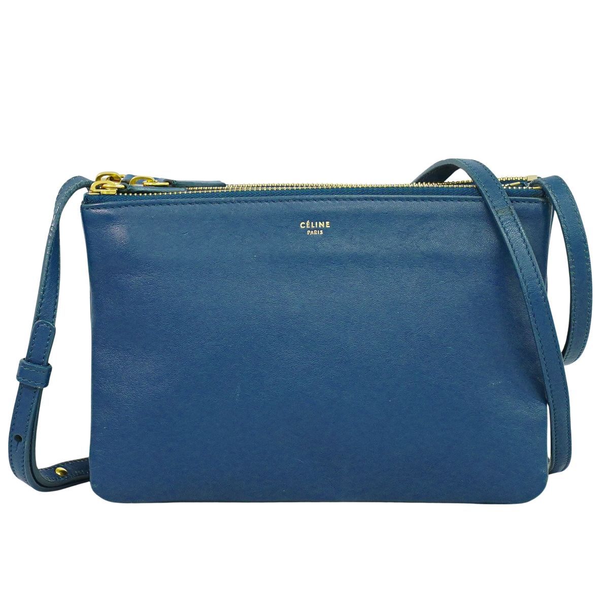 本物 セリーヌ CELINE トリオ スモール ショルダーバッグ ポシェット 