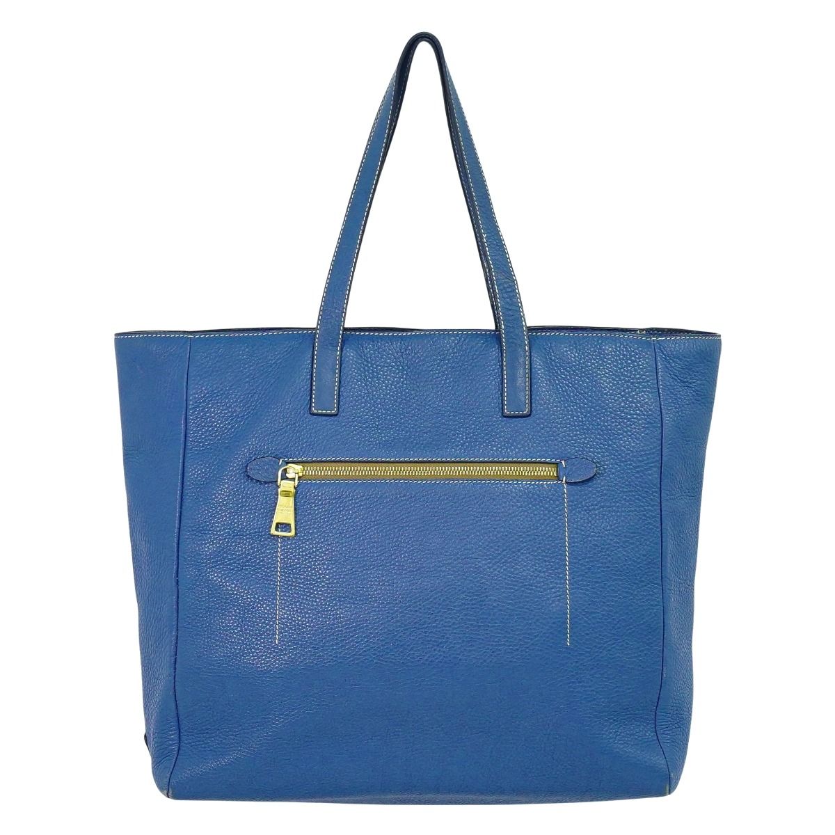本物 プラダ PRADA レザー ショルダーバッグ トートバッグ ブルー 