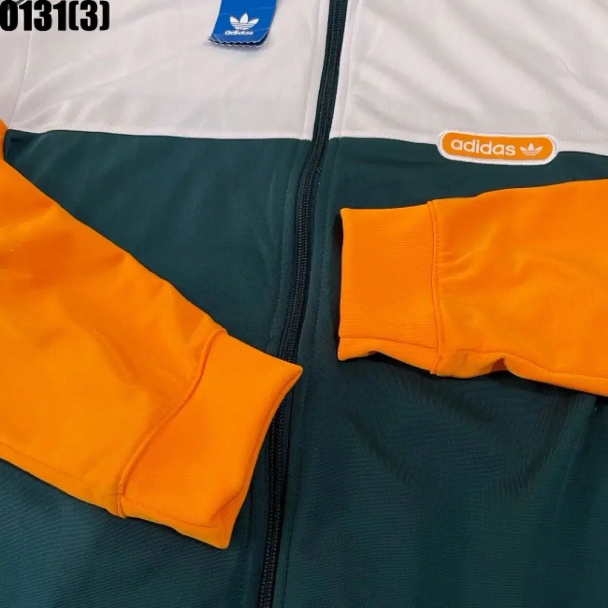 アディダス 3本線 トラック ジャケット グリーン オレンジl 0131