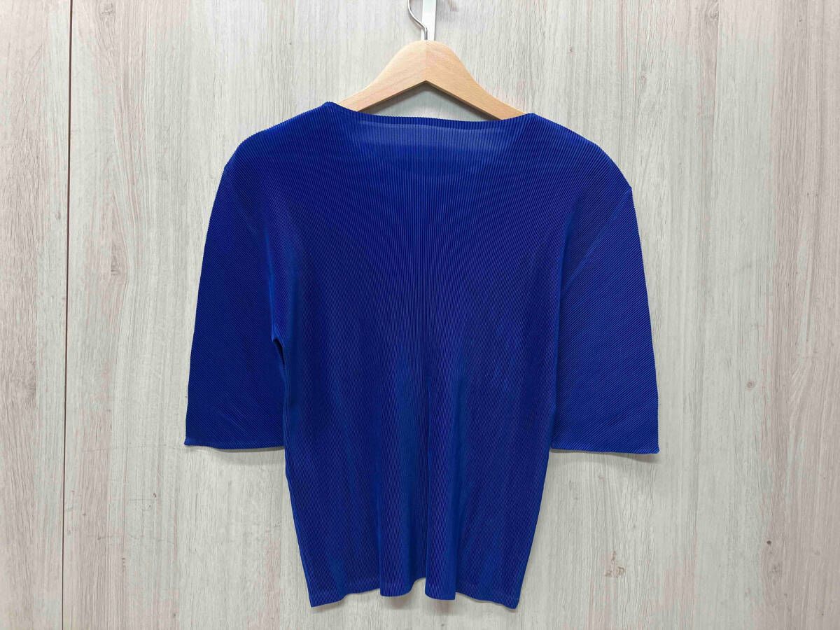 PLEATS PLEASE プリーツプリーズ サイズ3 ブルー 青 半袖シャツ