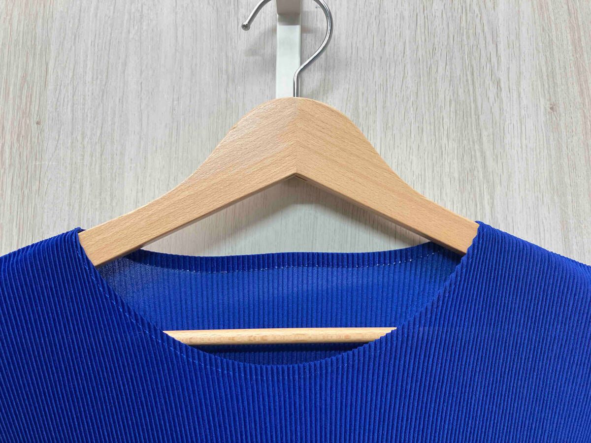 PLEATS PLEASE プリーツプリーズ サイズ3 ブルー 青 半袖シャツ