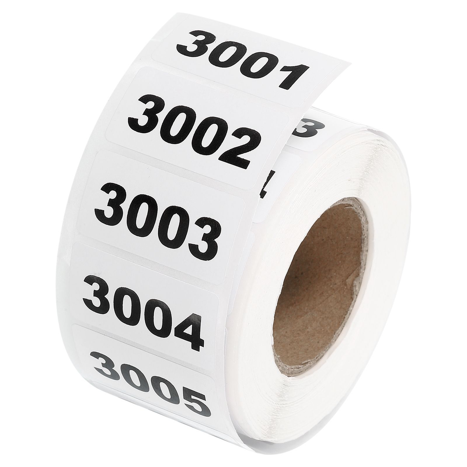 uxcell 1ロール在庫番号ステッカー 3001-4000連番ラベル自己粘着防水