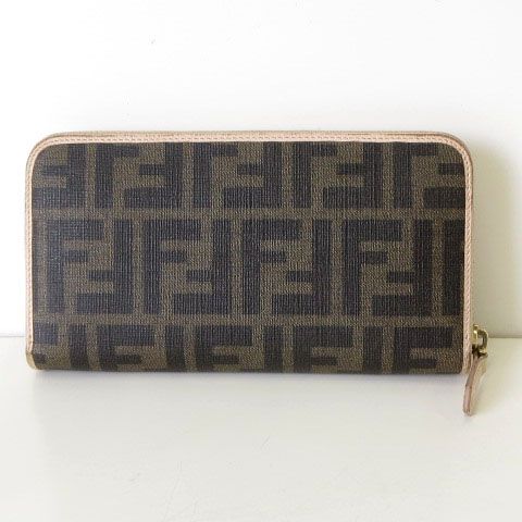 フェンディ FENDI 財布 ズッカ柄 ラウンドファスナー 長財布 ロゴ