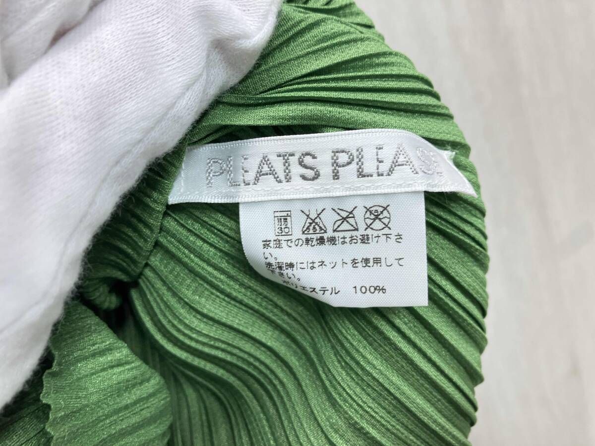 PLEATS PLEASE グリーン サイズ3 ノースリーブワンピース レディース