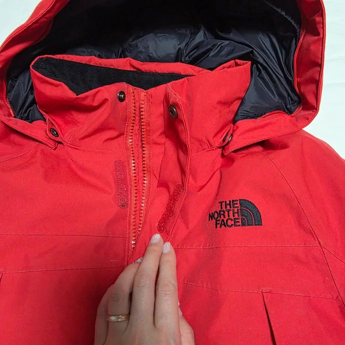 身長130 THE NORTH FACE ザノースフェイス レッド グースダウン ダウン