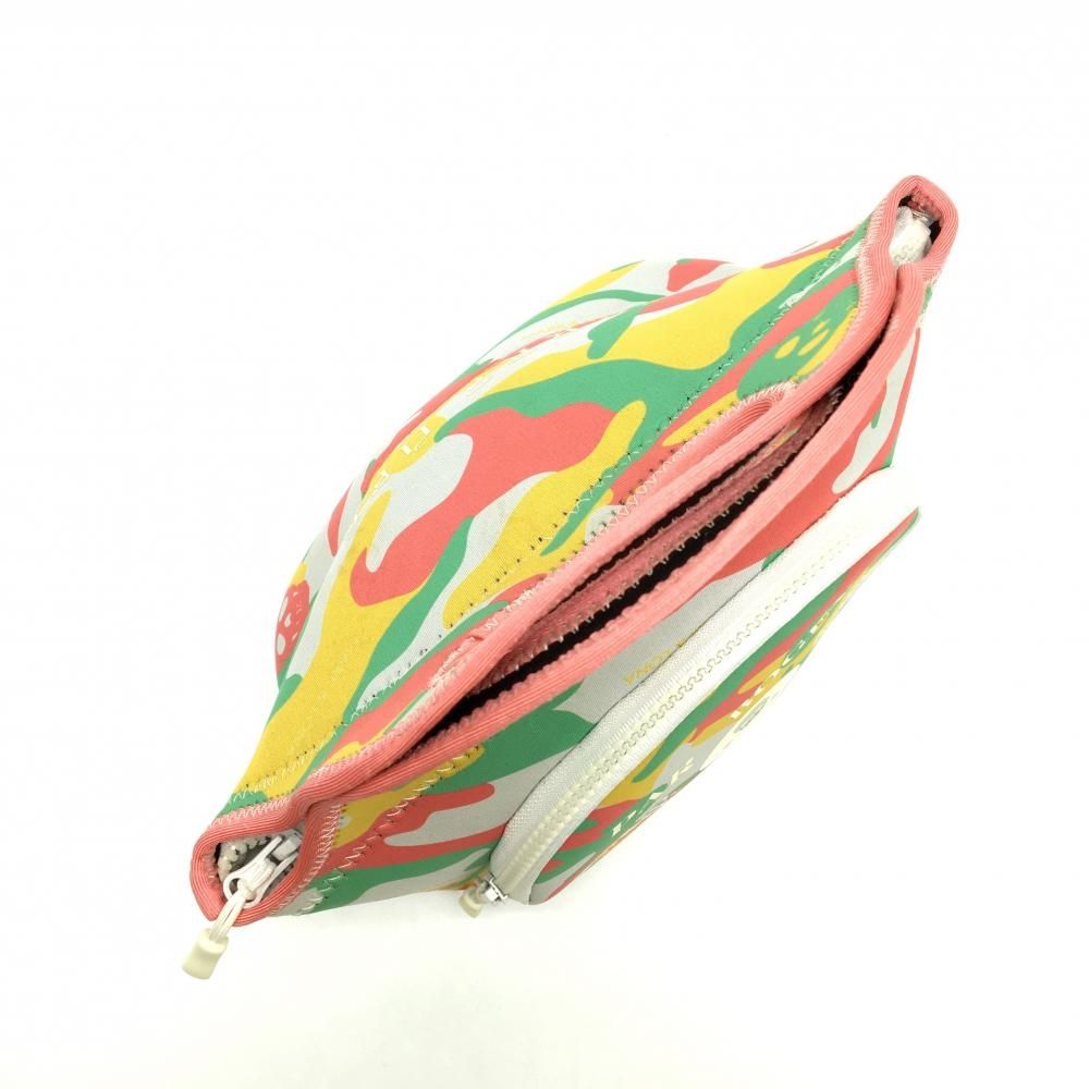 マークアンドロナ カートバッグ ピンク×グリーン カモフラ 迷彩 スカル