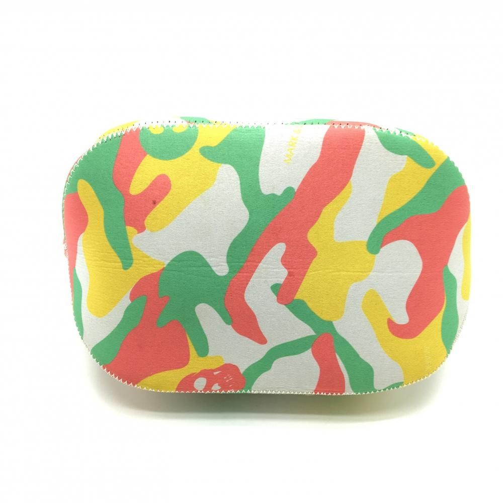 マークアンドロナ カートバッグ ピンク×グリーン カモフラ 迷彩 スカル