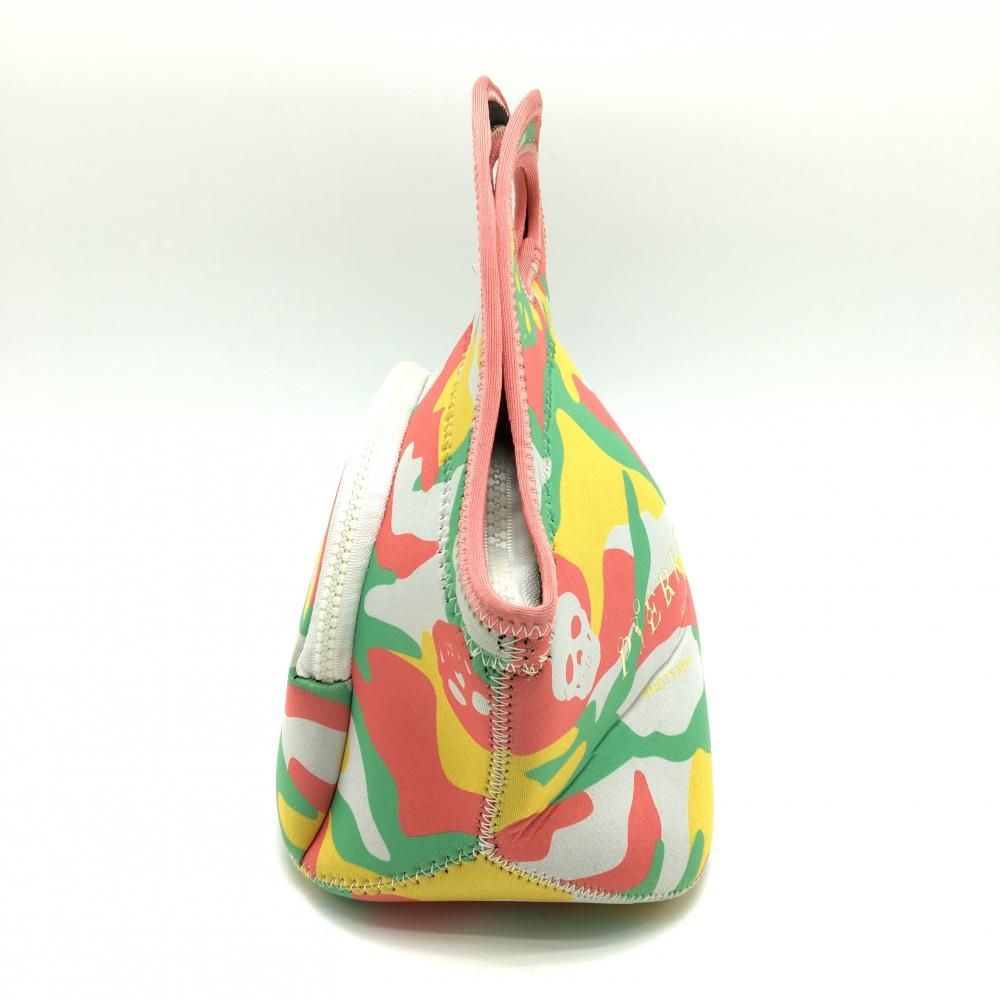 マークアンドロナ カートバッグ ピンク×グリーン カモフラ 迷彩 スカル