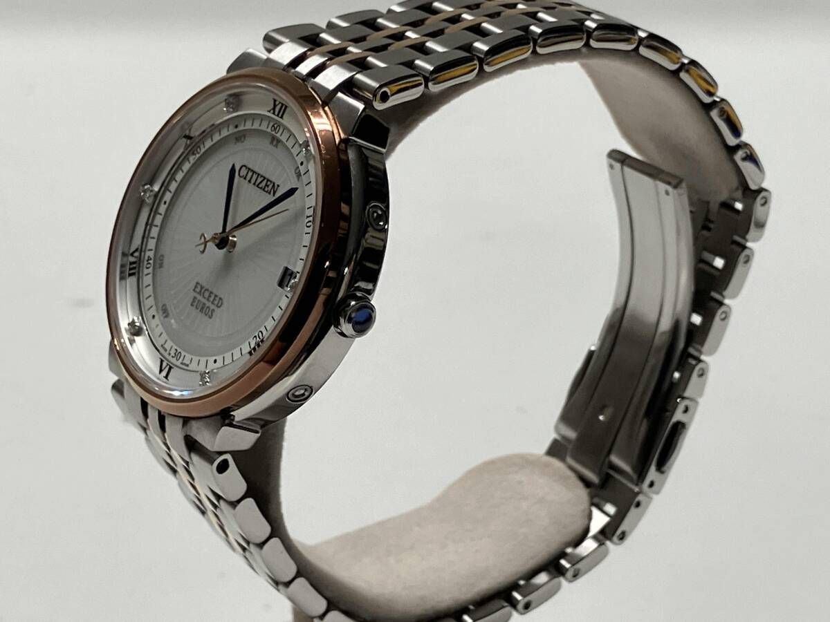 CITIZEN 電波ソーラー腕時計 EXCEED EUROS H128-T022375 腕周り約20cm 