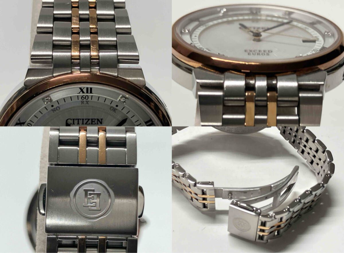 CITIZEN 電波ソーラー腕時計 EXCEED EUROS H128-T022375 腕周り約20cm 